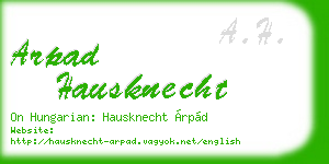 arpad hausknecht business card